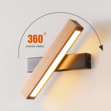 Nordic Simple Rotatable LED Log Wall Lamp