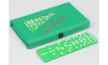 Mini Double 6 Green Domino Set