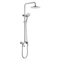 Bathroom Brass Rain Shower Faucet With Polished Chrome