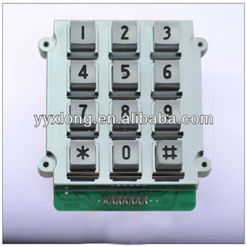 silicon keypad,3x4 metal keypad with ce certification