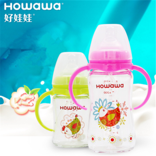 Botol Gelas Bayi Feeding Dengan Pegangan 240ml