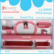 Leelongs LL-SS038P Plastic cheap 7pcs PS bathroom accessories