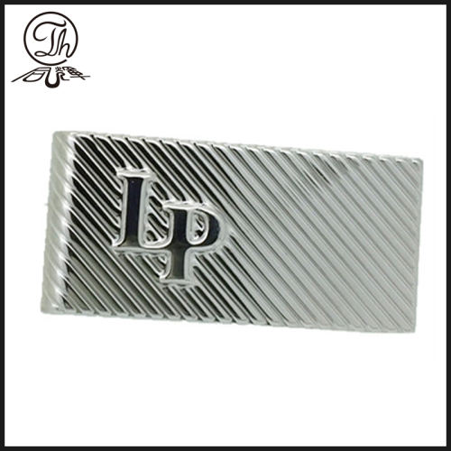 Silver embossed money clip metal