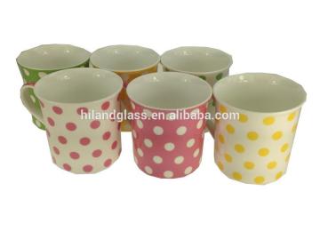 eco-friendly water colord glass cup