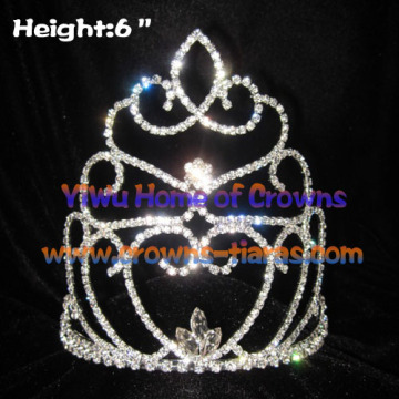 6inch Heart Rhinestone Crowns