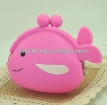 Cute aniimal shape flexible silicone coin purses/high quality silicone pouches