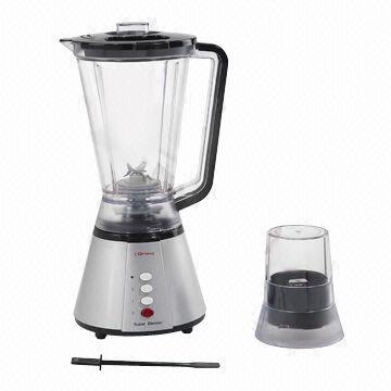 Best kitchen blender, silver finish body, 1,300mL capacity jar with ingredient adding cap, dry mill