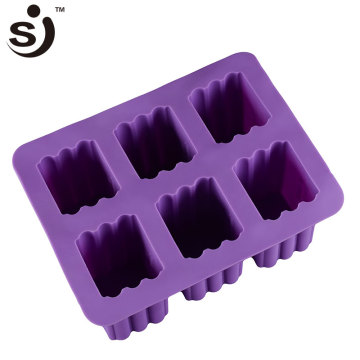 6 cavity silicone soap making molds for handmade herbal lux soap