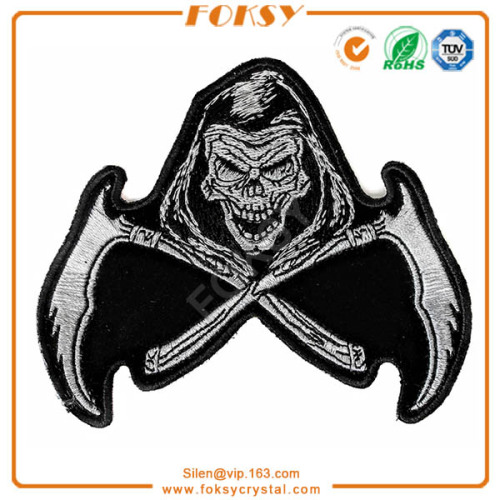 Reaper Skull Scythe Back Patch iron on