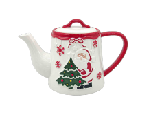 Bow Christmas Husband Teapot
