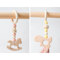 Natural Wooden Baby Toy Dentitud Toys Anillo de madera TEATHER