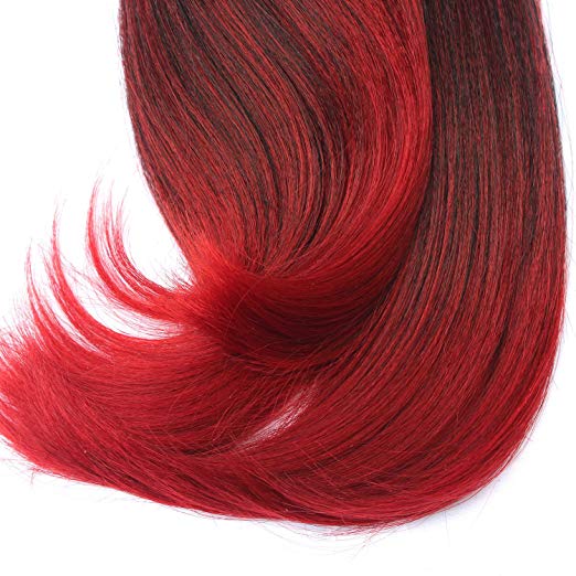 Hot sell   synthetic hair weave    synthetic braiding hair   Ombre color   synthetic  hair extensions     3PC/SET