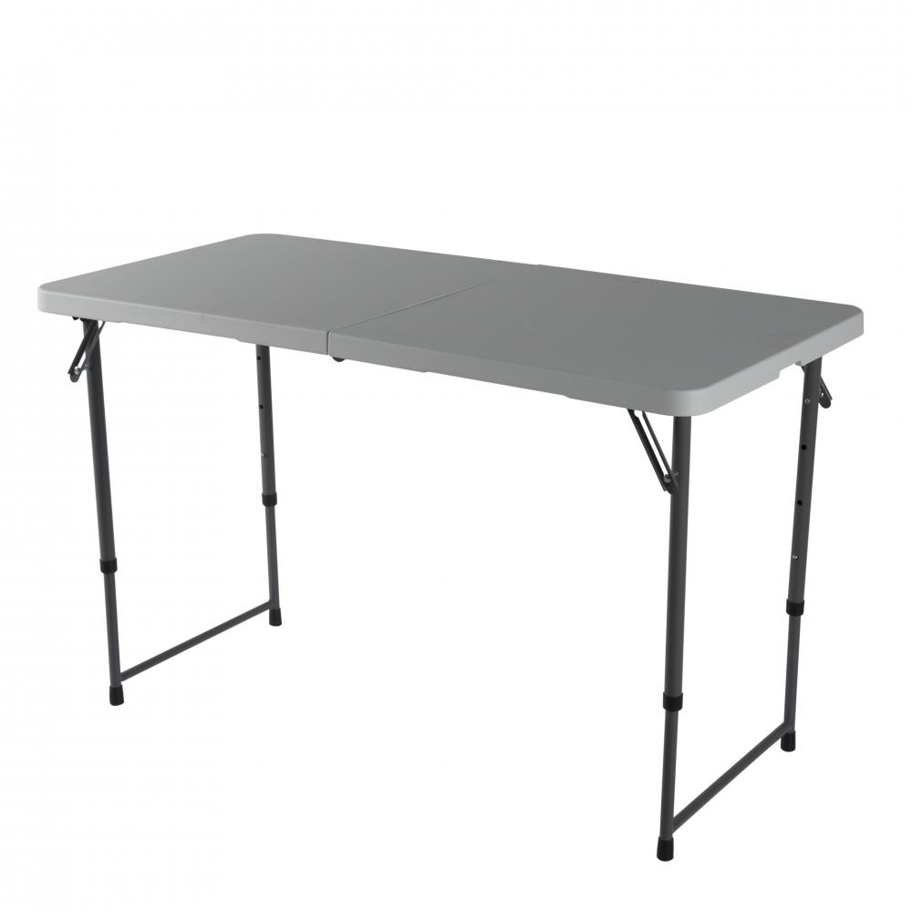 4 foot white plastic fold in half table