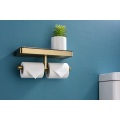 Toiler Paper Holder With Black Slabstone Shelf