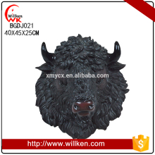 Realistic American Bison Head Statue Polyresin Made