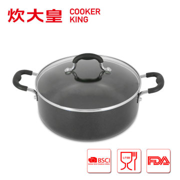 2015 Aluminum nonstick saucepot with glass lid