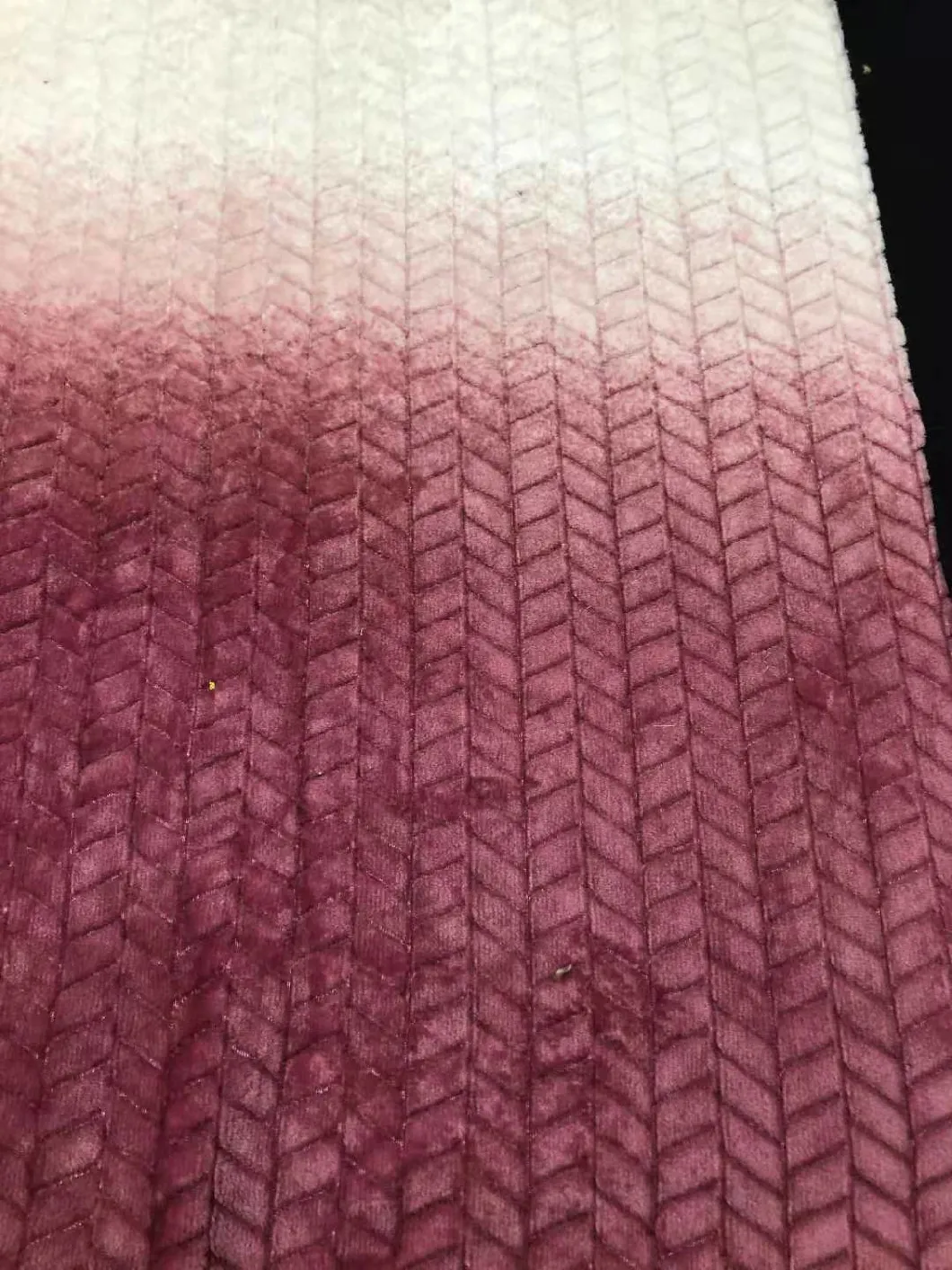 Flanelle double polyester 100% avec tissu tricoté Jacquard