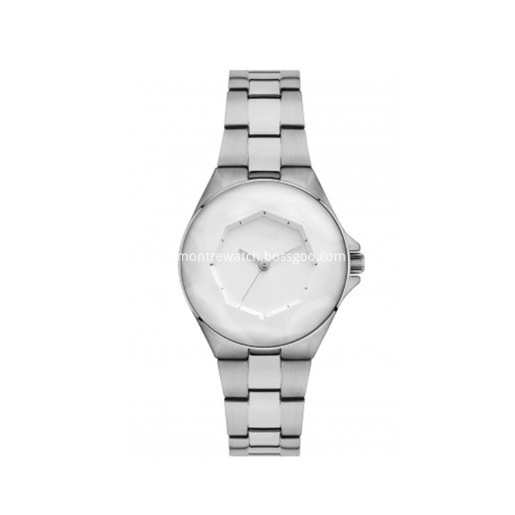 slim silver coloured strap watch