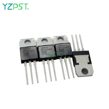 TO-220 8A BTA208S 800V TRIAC DV/DT에서 우수한 성능 및 신뢰성