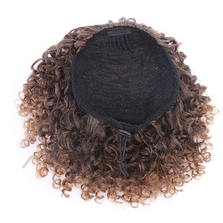 Aisi Hair Heat Resistant Synthetic Fiber Drawstring Puff Ponytails Afro Curly Clip In Hairpieces for Black Women