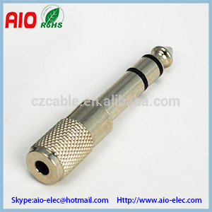 full metal jacket 6.35mm 1/4 stereo male to 3.5mm 1/8 stereo female phone adaptor connector