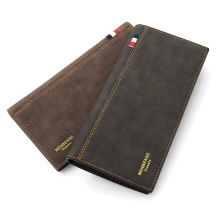 Men's PU Leather Long Wallet - Slim Design with Large Capacity Card Holder