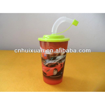 3D Lenticular Plastic Straw Cup