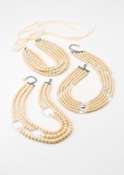 Costume jewelry with imitation beads jewelry sets