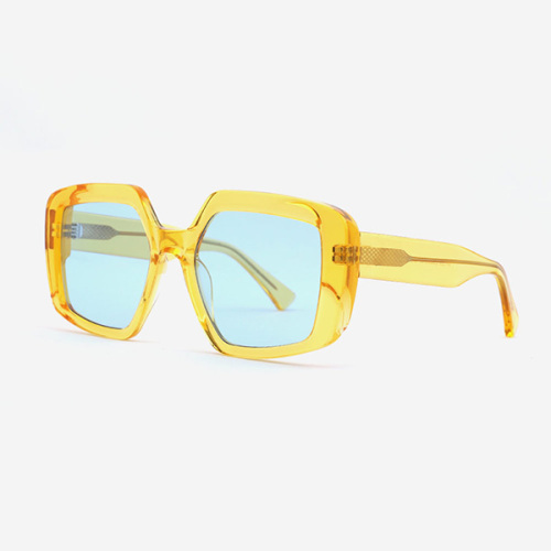 Irregular and Dimensional Acetate Femal Sunglasses