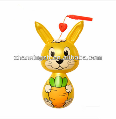 PVC inflatable rabbit lantern with handing led light for kids                        
                                                Quality Assured