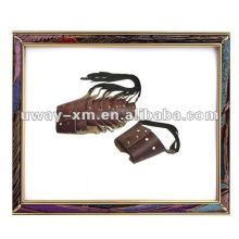 UW-PMZ-003A-K brown leather pet muzzle for dog wear