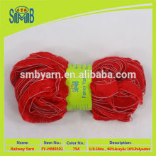 hot sell fancy cord railway knitted yarn for hand knitting scarf