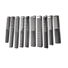 Carbon Fiber Combs for Men's Salon Styling - Straight Black Hair Combs