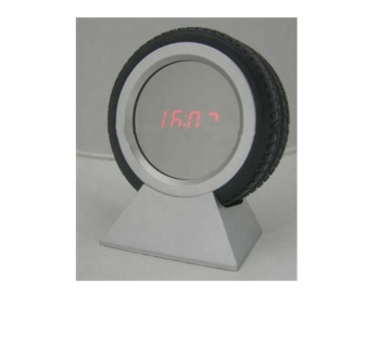 Fashion Wheel Shape LED Digital Tyre Table Alarm Clock