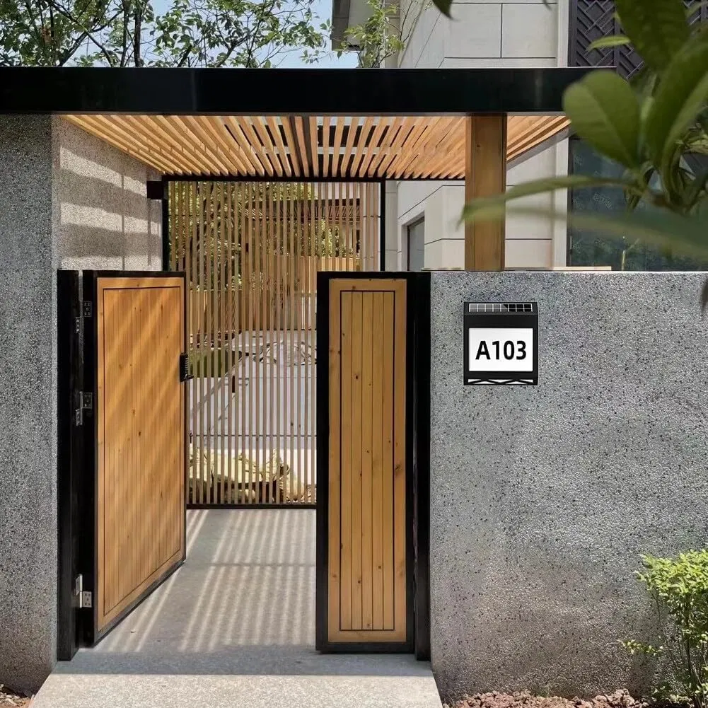Waterproof Outdoor LED House Number Sign with Dusk Sensor