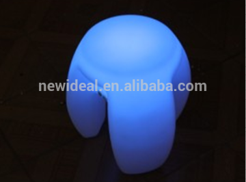 Hot selling bar stool plastic LED lighting tripod stool (NJ1918)
