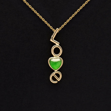 18K Yellow Gold Icy Jadeite Pendant