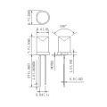 Lent transparent LED còncava LED intermitent de 5 mm