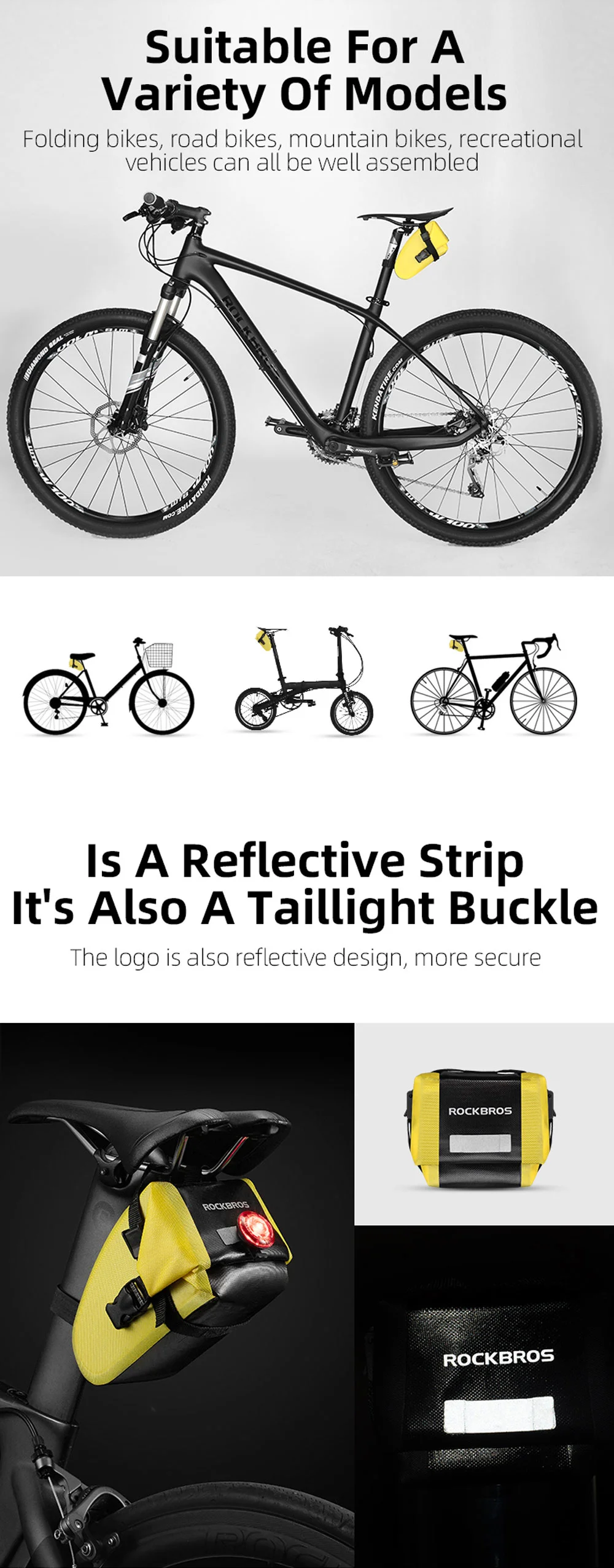 Cycling Bicycle Bike Bag Rear Seat Bag Saddle Bag