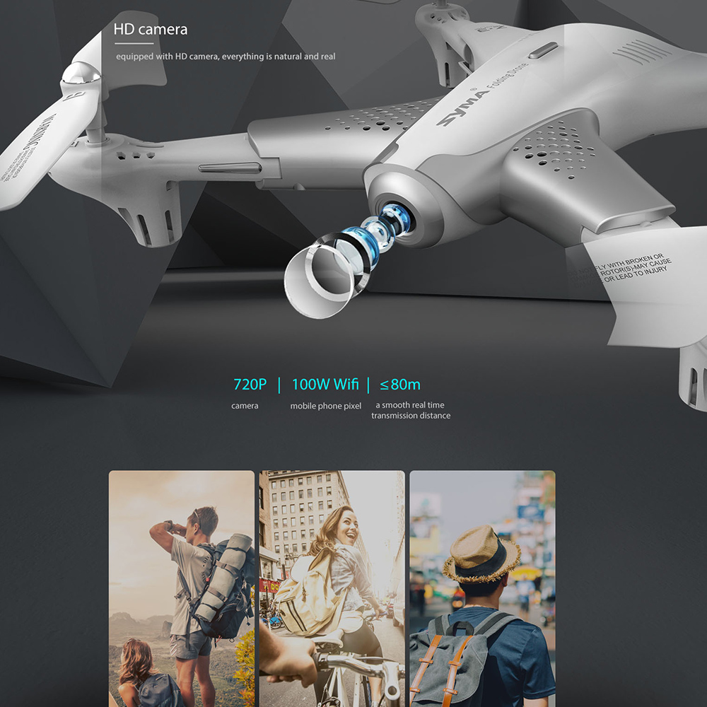 2018 New Arrival Z3 Quadrocopter With100W HD Wifi Camera Real-time Altitude Hold Flow Hover Headless Mode Foldable Drone