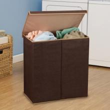 Double laundry hamper , foldable laundry basket