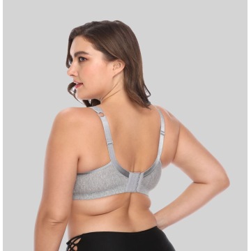 Em estoque plus size algodão sem fio sutiã acolchoado