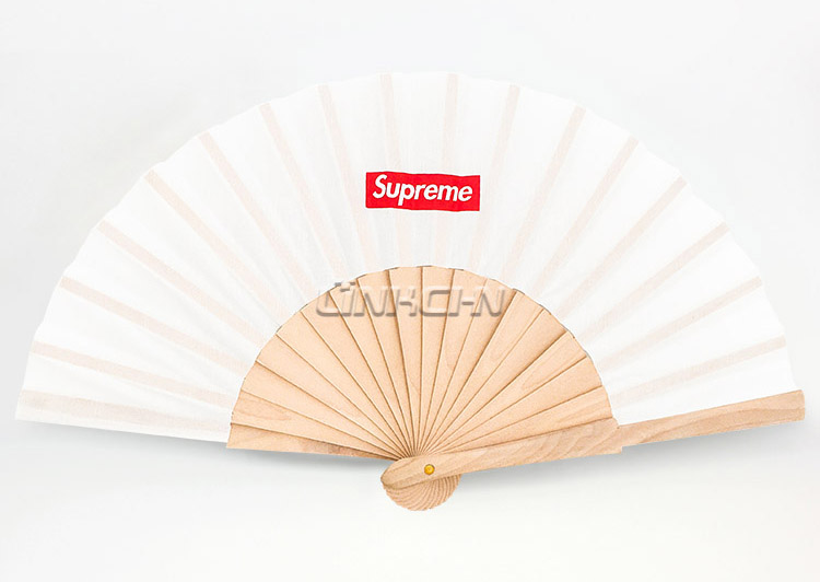 Promotional wooden paper hand fan in custom printed