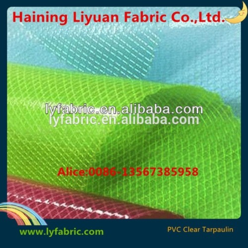 Colorful transparent pvc waterproof mesh fabric