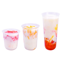 Disposable 12oz Pet Cold Drinking Cup with Lid