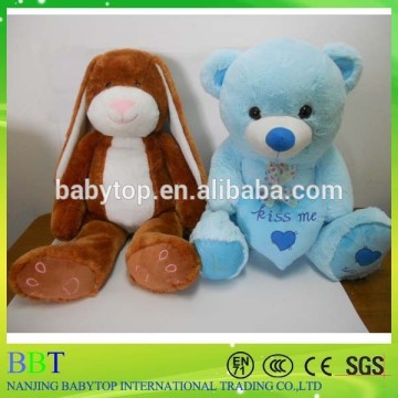 plush big ears animal toys, long ears plush rabbit toys, rabbit furry animal toys