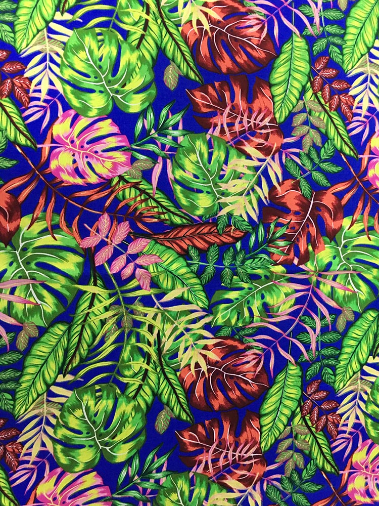 Tissu d&#39;impression Tropical Design Rayon Challis 32S