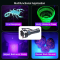 Lanterna tática de 365nm para caça mineral tocha UV