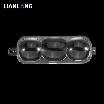 Plastic electric headlight lens LED