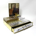 APEX Acrylic Gold Makeup Counter Display Stand